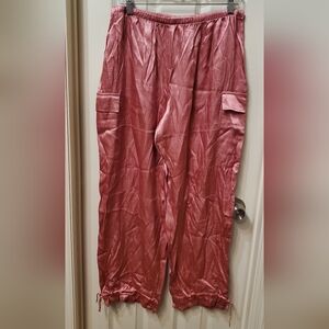 Victoria's Secret Satin Pants in Pink Size Large NWT